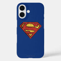 Superman S-Shield | Logo Grunge Black Outline