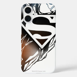 Coques iPhone 16 Superman Stylisé   Logo bleu orange