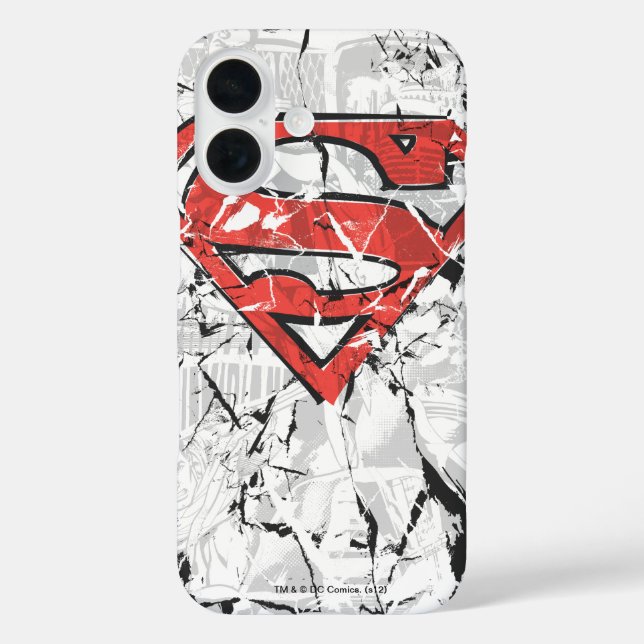 Coques Case-Mate iPhone Superman Stylisé | Logo comique découpé (Verso)