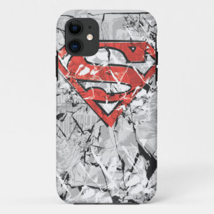 Coque iPhone 11 Superman Stylisé Logo comique découpé