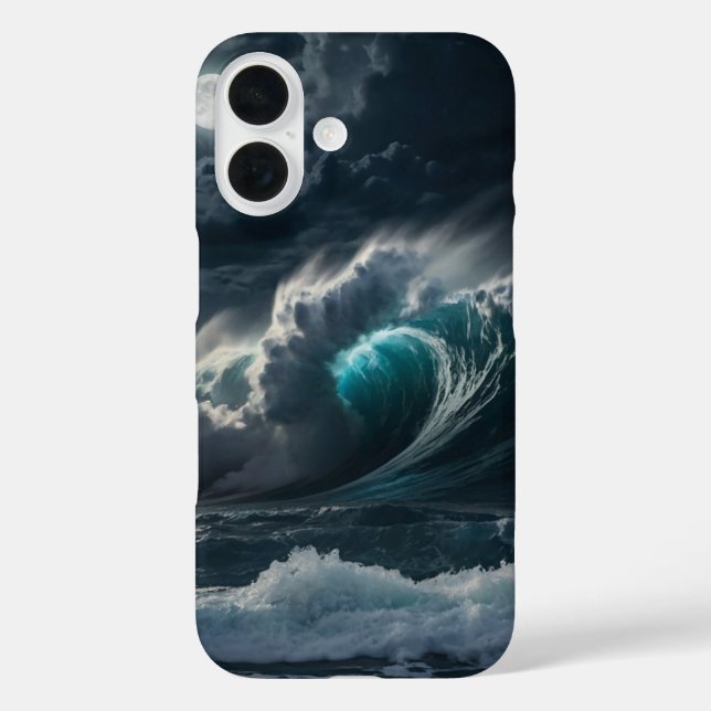 Coques Case-Mate iPhone Surf de tempête de minuit (Verso)