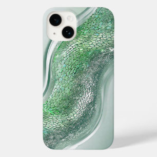 Coque Pour iPhone 14 Surface scintillante avec motifs organiques