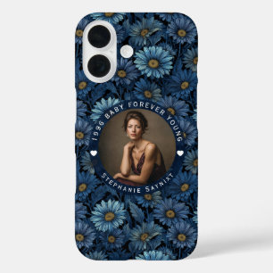 Coques iPhone 16 Surprise d'anniversaire personnalisée fleur de mar