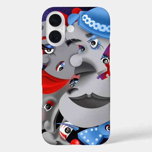 Coques Case-Mate iPhone Surreal Faces & Jigsaw Puzzle (Verso)