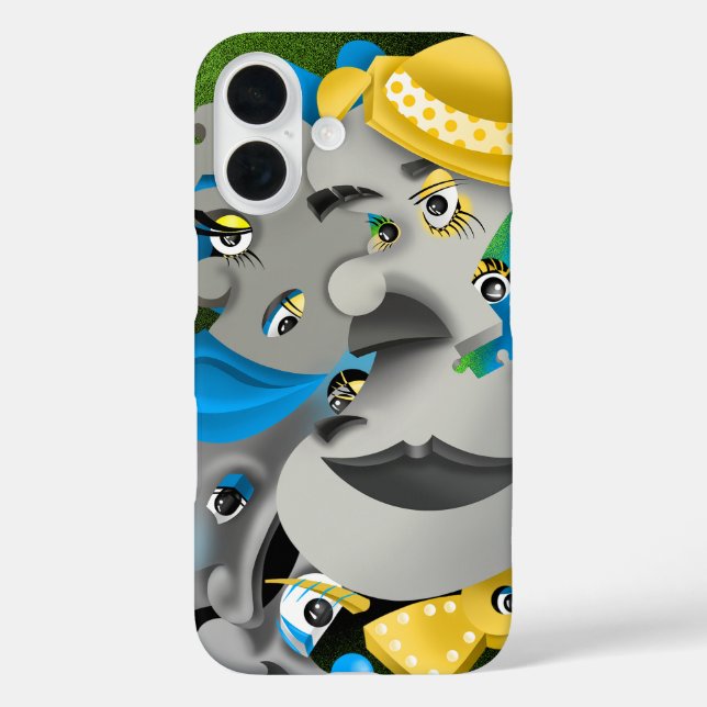 Coques Case-Mate iPhone Surreal Faces & Jigsaw Puzzle (Verso)