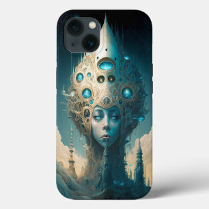 Case-Mate iPhone Case Surreal Futuristic Alien Woman Lanscape