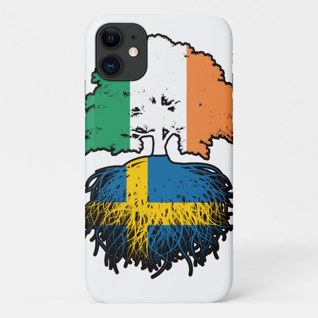 Coques Case-Mate iPhone Sweden Irish Ireland Tree Roots Flag (Dos)