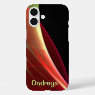 Coques iPhone 16 Plus Sweep Dreamy Green and Red Artwork