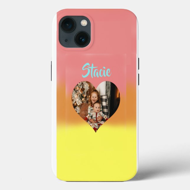Coques Case-Mate iPhone Sweet Sunset Heart Photo (Verso)