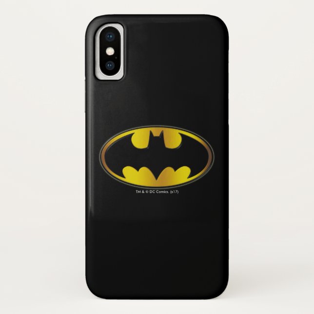 Coques Case-Mate iPhone Symbole Batman | Logo de dégradé ovale (Dos)