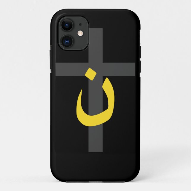 Coques Case-Mate iPhone Symbole chrétien Nazaréen Solidarité Croix Bold (Dos)