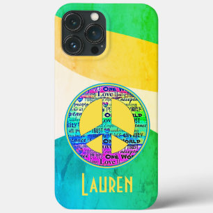 Case-Mate iPhone Case Symbole d'amour et de paix de l'art coloré