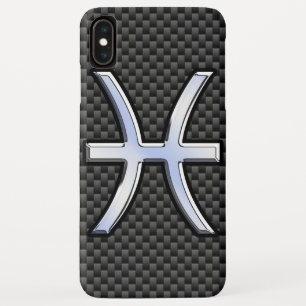 Etui iPhone Case-Mate Symbole d'argent Zodiac Pisces Style de fibre de c