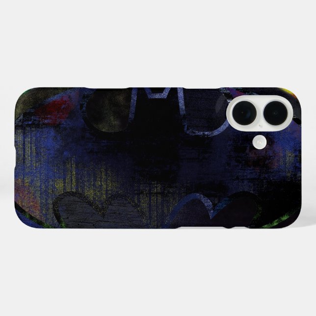 Coques Case-Mate iPhone Symbole de chauve-souris peint (Verso (horizontal))