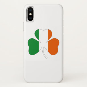 Coque iPhone X symbole de la feuille irlandaise drapeau symbole d