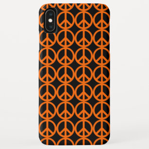 Coque Pour iPhone XS Max SYMBOLE DE LA PAIX ORANGE Motif