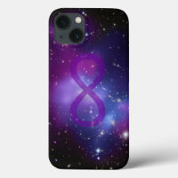 Symbole de l'infini d'image spatiale violette