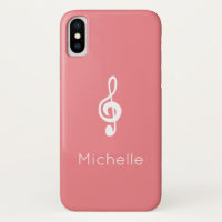 Symbole de musique Treble Clef rose