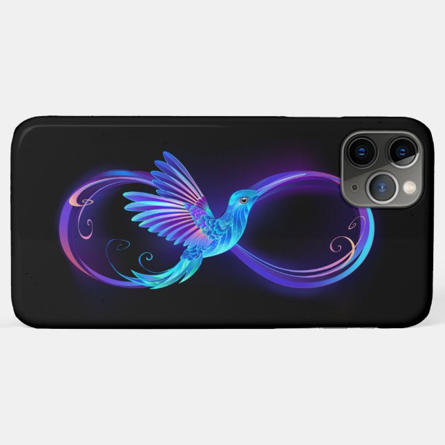 Coques Case-Mate iPhone Symbole de Neon Infinity par Glowing Hummingbird (Dos (Horizontal))