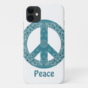 Case-Mate iPhone Case SYMBOLE DE PAIX DE HAUT Bandanna Turquoise