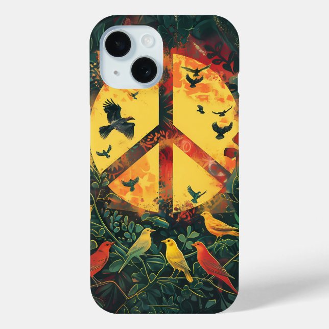 Coques Case-Mate iPhone Symbole de paix de la forêt enchantée (Verso)