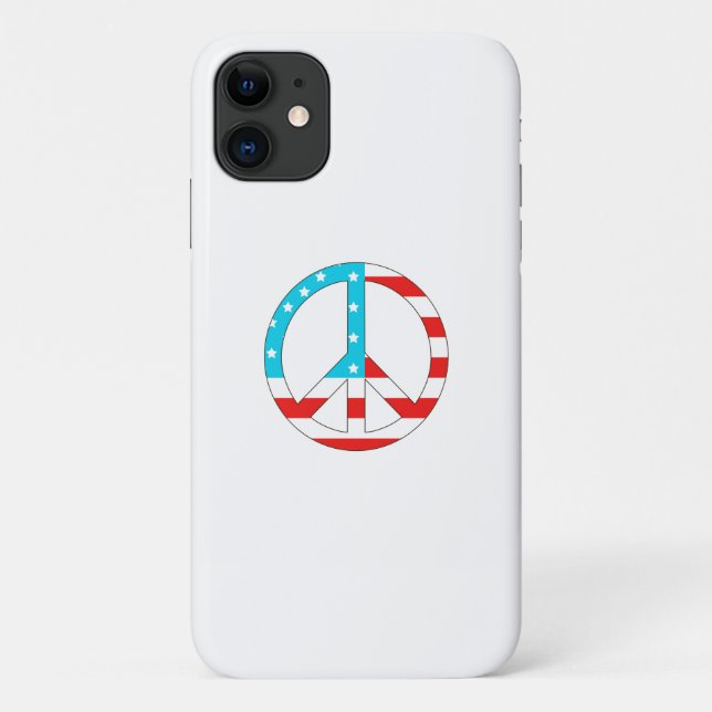 Coques Case-Mate iPhone Symbole de paix du drapeau américain (Dos)