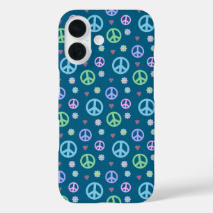 Coques iPhone 16 Symbole de paix, Fleurs & Coeurs