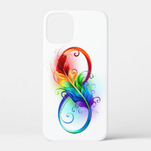 Case-Mate iPhone Case Symbole d'infini avec plume arc-en-ciel