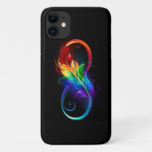 Case-Mate iPhone Case Symbole d'infini avec plume arc-en-ciel