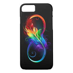 Case-Mate iPhone Case Symbole d'infini avec plume arc-en-ciel