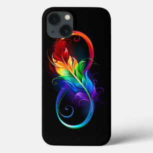 Case-Mate iPhone Case Symbole d'infini avec plume arc-en-ciel