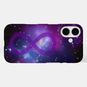 Coques iPhone 16 Symbole d'infini de la galaxie violette