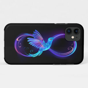 Case-Mate iPhone Case Symbole d'infini néon avec colibri brillant