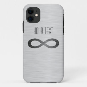 Case-Mate iPhone Case Symbole d'infini sur la texture métallique de Faux