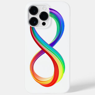 Coque Pour Pour iPhone 14 Pro Max Symbole d'infinité arc-en-ciel stratifié