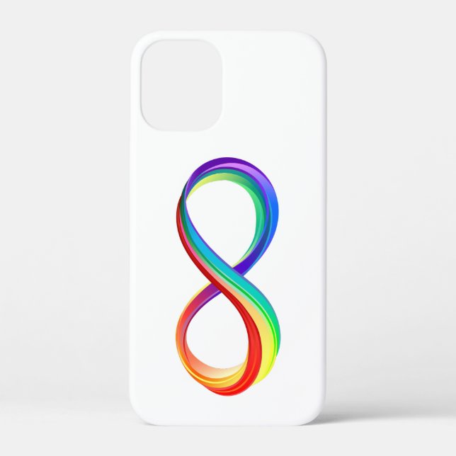Coques Case-Mate iPhone Symbole d'infinité arc-en-ciel stratifié (Verso)