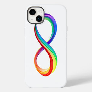 Coque Pour iPhone 14 Plus Symbole d'infinité arc-en-ciel stratifié