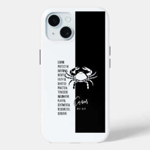Coque Pour iPhone 15 Symbole du cancer du zodiaque