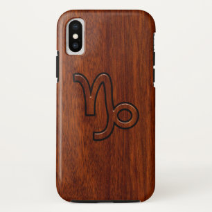 Coque Pour iPhone XS Symbole du zodiaque de Capricorne en forme de grai