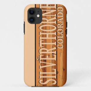 Coque iPhone 11 Symbole en bois du Silverthorne Colorado