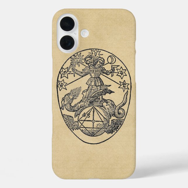 Coques Case-Mate iPhone Symbole Hermaphrodite de Rebis Sepia (Verso)