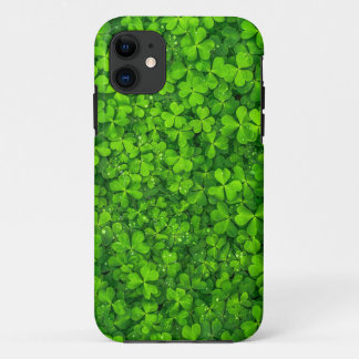 Coque iPhone 11 Symbole irlandais vert Shamrock Clovers Irlande