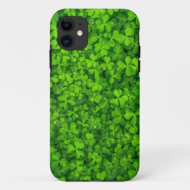 Coques Case-Mate iPhone Symbole irlandais vert Shamrock Clovers Irlande (Dos)