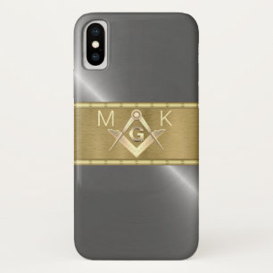 Case-Mate iPhone Case Symbole maçonnique argent et or