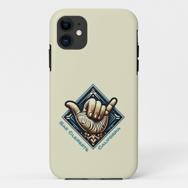 Coques Case-Mate iPhone Symbole main de surfeur (Dos)
