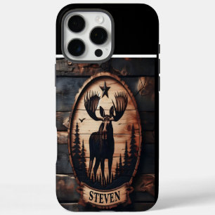 Coques iPhone 16 Pro Max SYMBOLE PERSONNALISÉ EN BOIS D'Oie