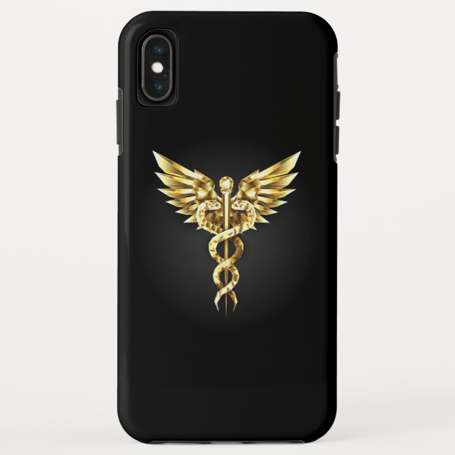 Coques Case-Mate iPhone Symbole Polygonal Or Caduceus (Dos)