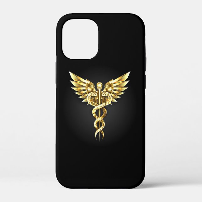 Coques Case-Mate iPhone Symbole Polygonal Or Caduceus (Verso)
