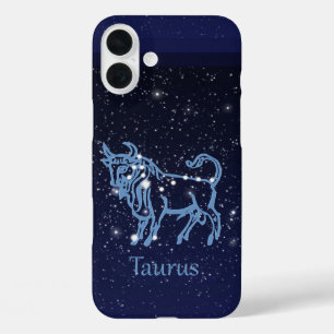 Coques iPhone 16 Plus Symbole Taurus Constellation et Zodiaque avec étoi