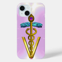 SYMBOLE VÉTÉRINAIRE DE CADUCE D'OR Lilac rose clai